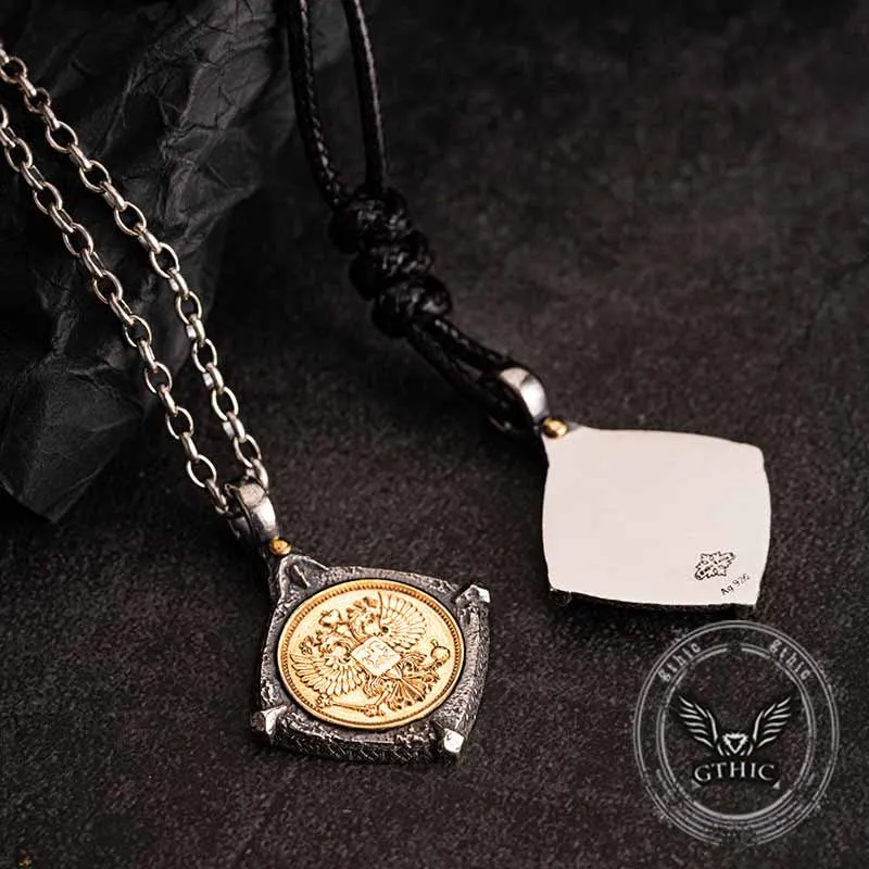 Victory Wings Double Headed Eagle Sterling Silver Pendant sold by GTHIC
