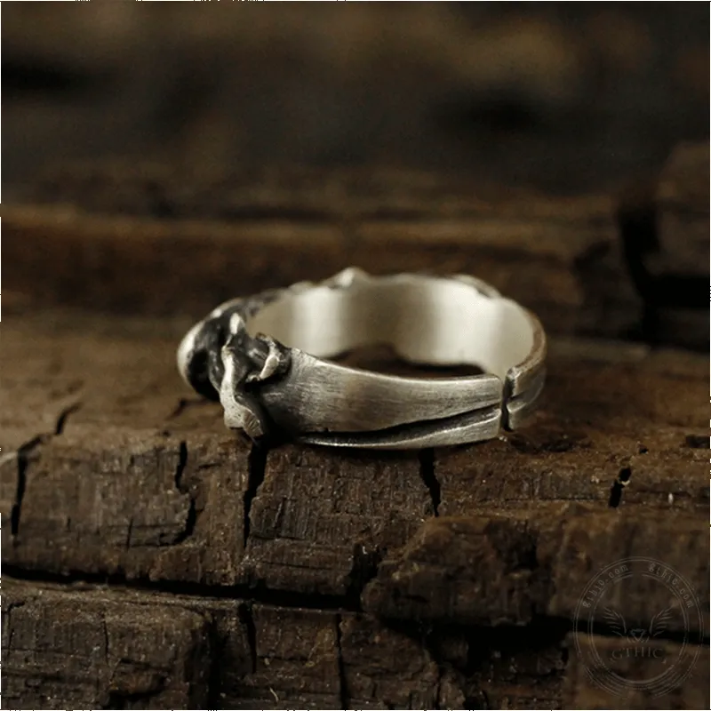 Fire of the Chinese Five Elements Sterling Silver Brass Ring sold by GTHIC product image thumbnail 5