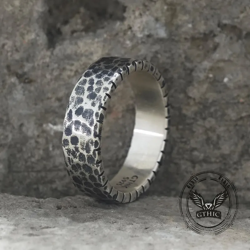 Simple Hammered Sterling Silver Band Ring sold by GTHIC product image thumbnail 2