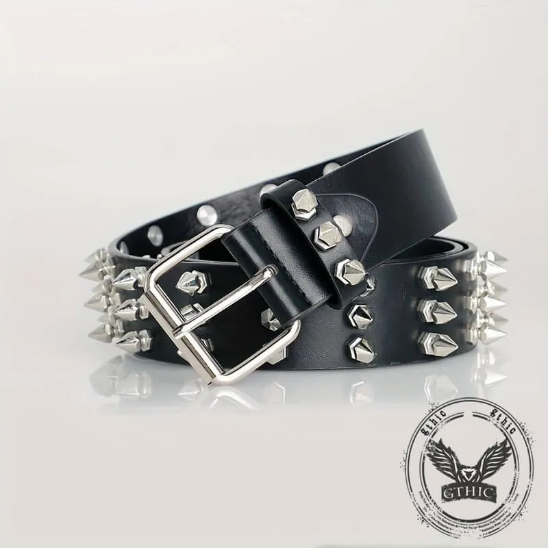 Punk Rock Spiked Rivet Handmade PU Leather Belt sold by GTHIC product image thumbnail 3