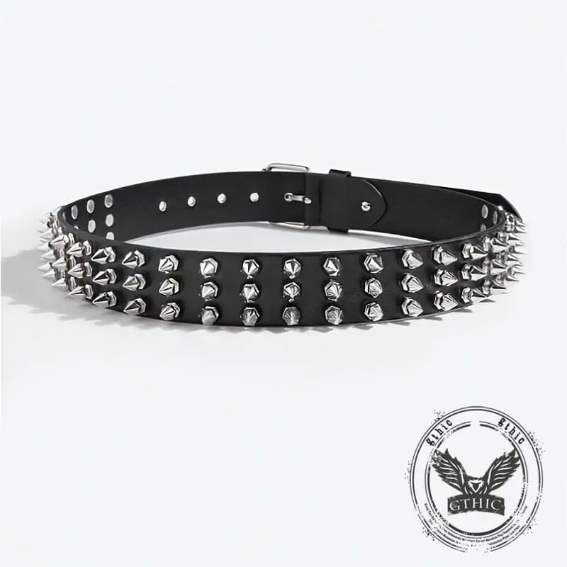 Punk Rock Spiked Rivet Handmade PU Leather Belt sold by GTHIC product image thumbnail 4