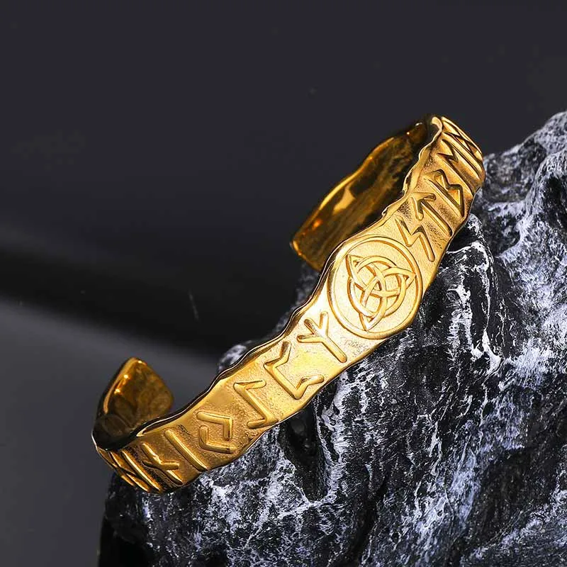 Viking Rune Triangle Knot Stainless Steel Bracelet sold by GTHIC product image thumbnail 3