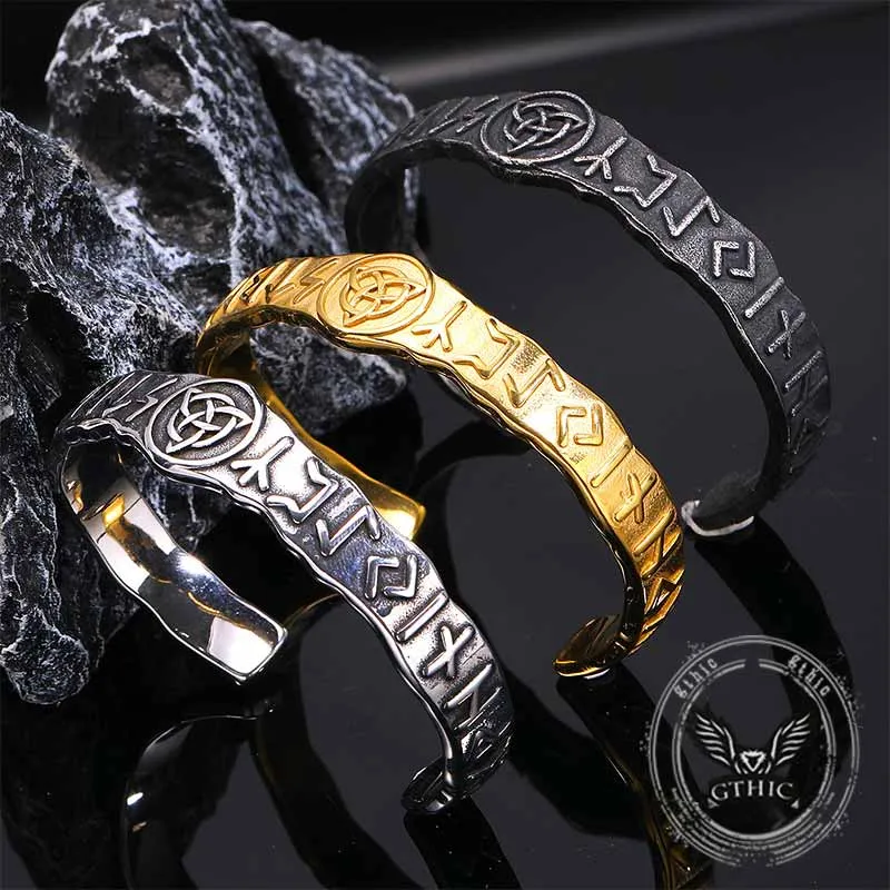Viking Rune Triangle Knot Stainless Steel Bracelet sold by GTHIC