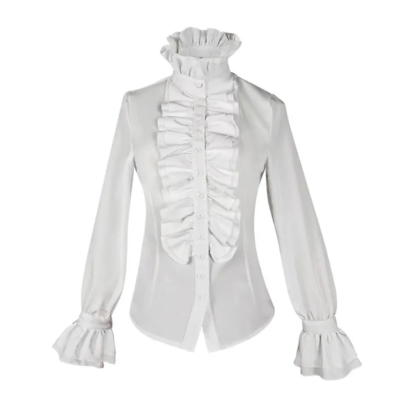 Elegant Pleated Shirt French Ruffle High Waist Skirt Set sold by GTHIC product image thumbnail 3