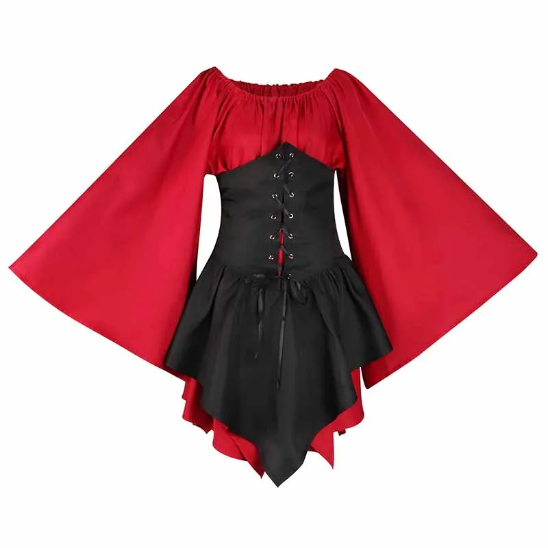 Medieval Renaissance High Waist Panelled Dress sold by GTHIC product image thumbnail 2