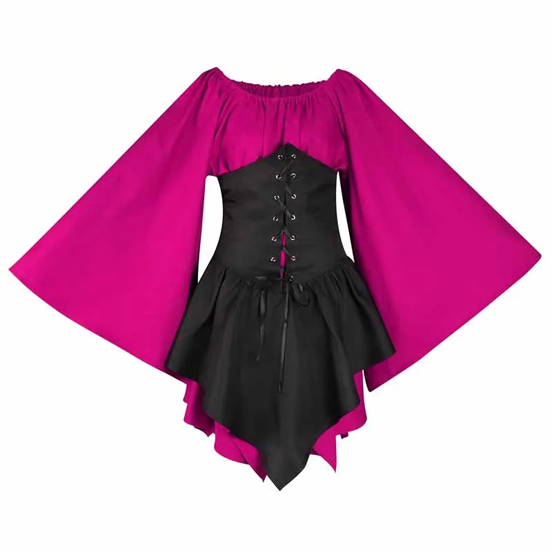 Medieval Renaissance High Waist Panelled Dress sold by GTHIC product image thumbnail 3