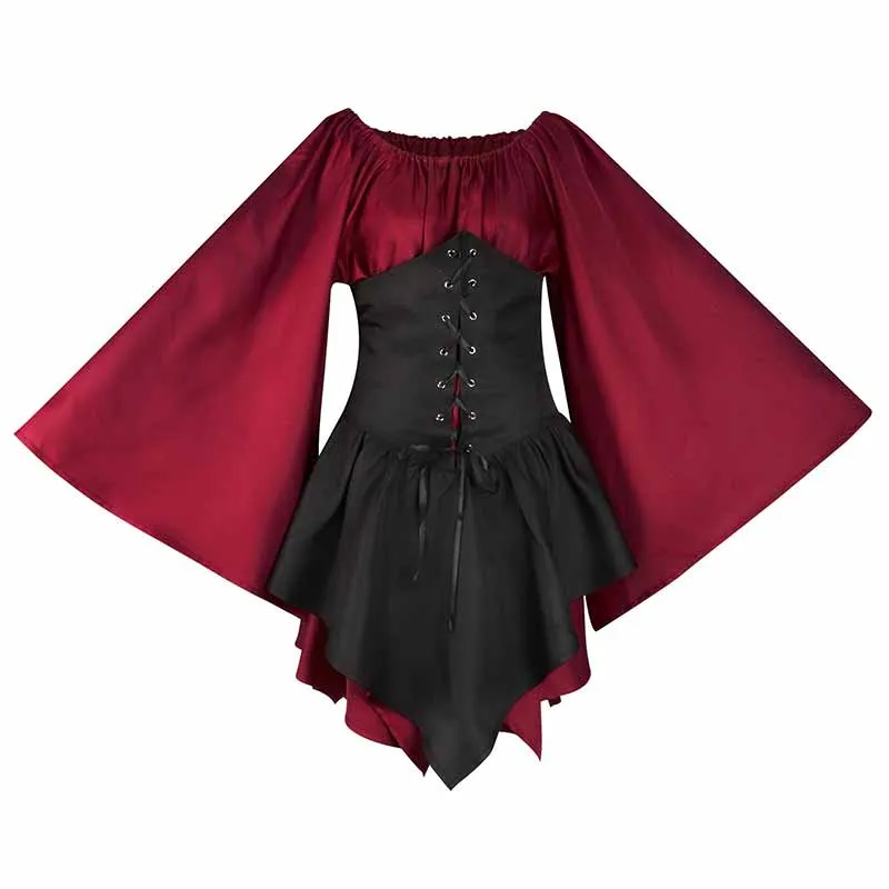 Medieval Renaissance High Waist Panelled Dress sold by GTHIC