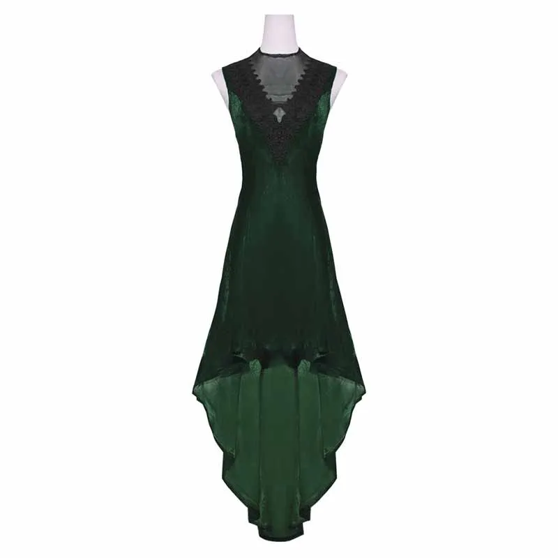 Vintage Gold Velvet Back Lace-Up Sleeveless Dress sold by GTHIC product image thumbnail 3