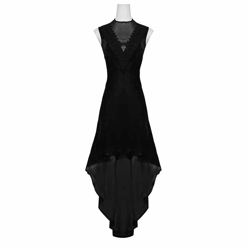 Vintage Gold Velvet Back Lace-Up Sleeveless Dress sold by GTHIC product image thumbnail 2