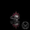Gothic Crown Skull Sterling Silver Zircon Ring sold by GTHIC