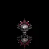 Gothic Crown Skull Sterling Silver Zircon Ring sold by GTHIC