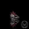 Gothic Crown Skull Sterling Silver Zircon Ring sold by GTHIC