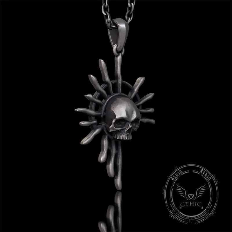 Gothic Skull Sun God Sterling Silver Monster Pendant sold by GTHIC product image thumbnail 3