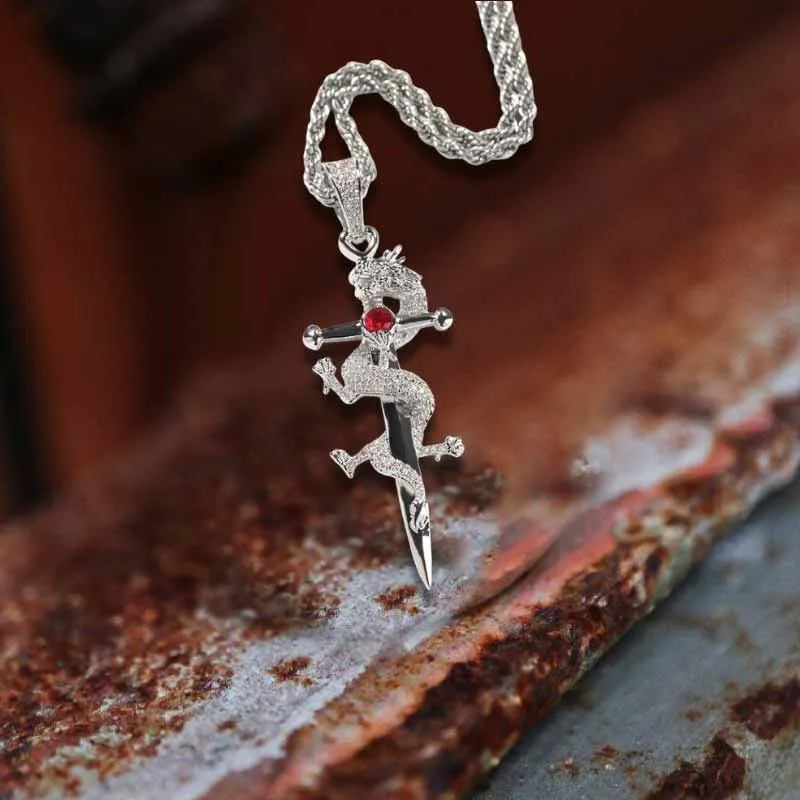 Vintage Dragon Entwined Cross Zircon Copper Pendant sold by GTHIC product image thumbnail 5