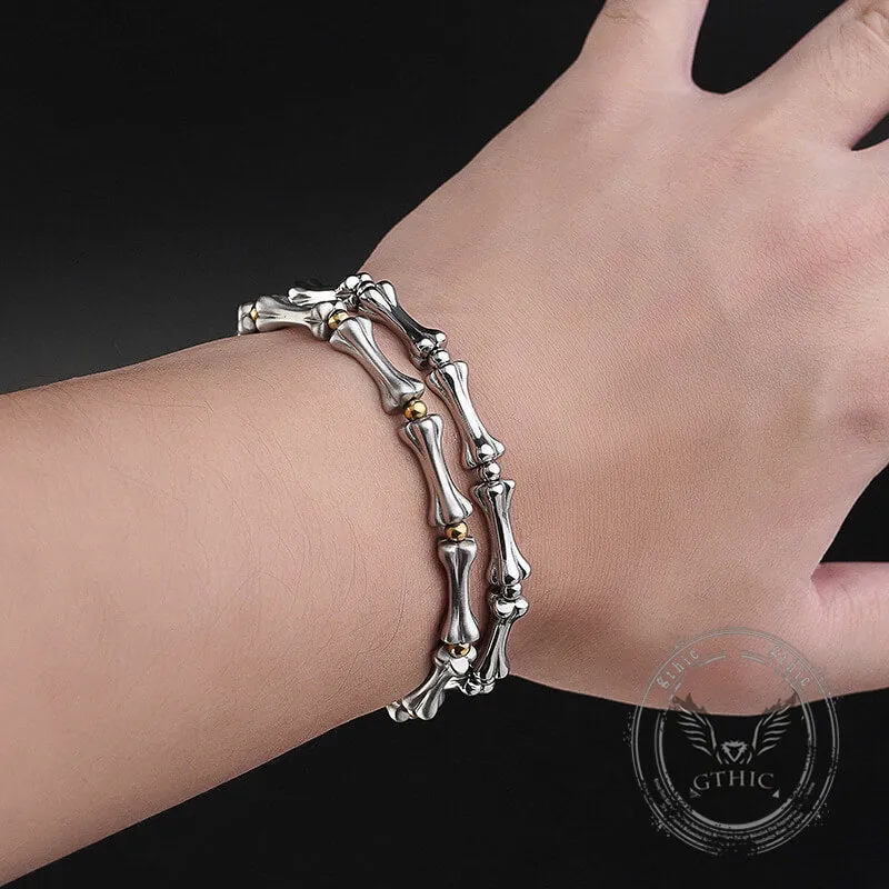 Fashion Skull Bone Polished Stainless Steel Bracelet sold by GTHIC product image thumbnail 2