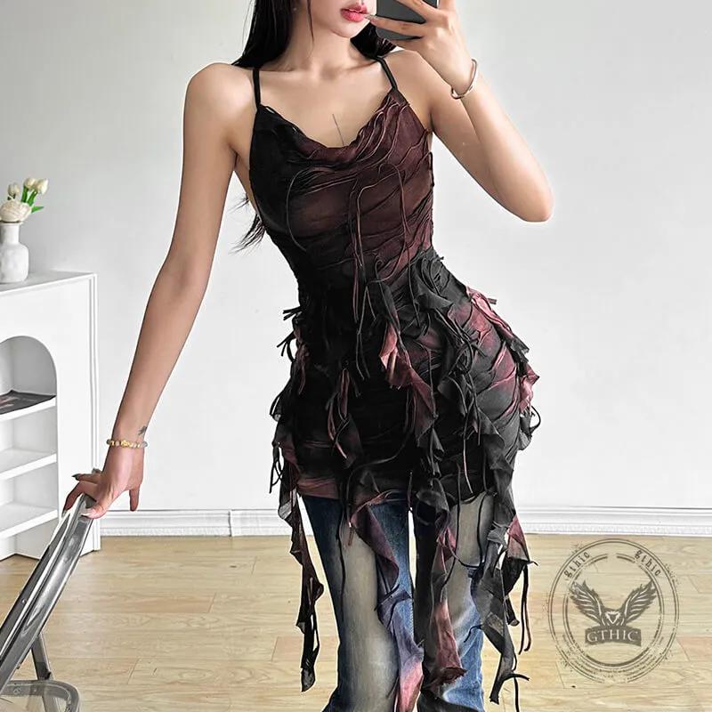 Sexy Ribbon Slim High Waist Halter Neck Backless Dress sold by GTHIC product image thumbnail 2