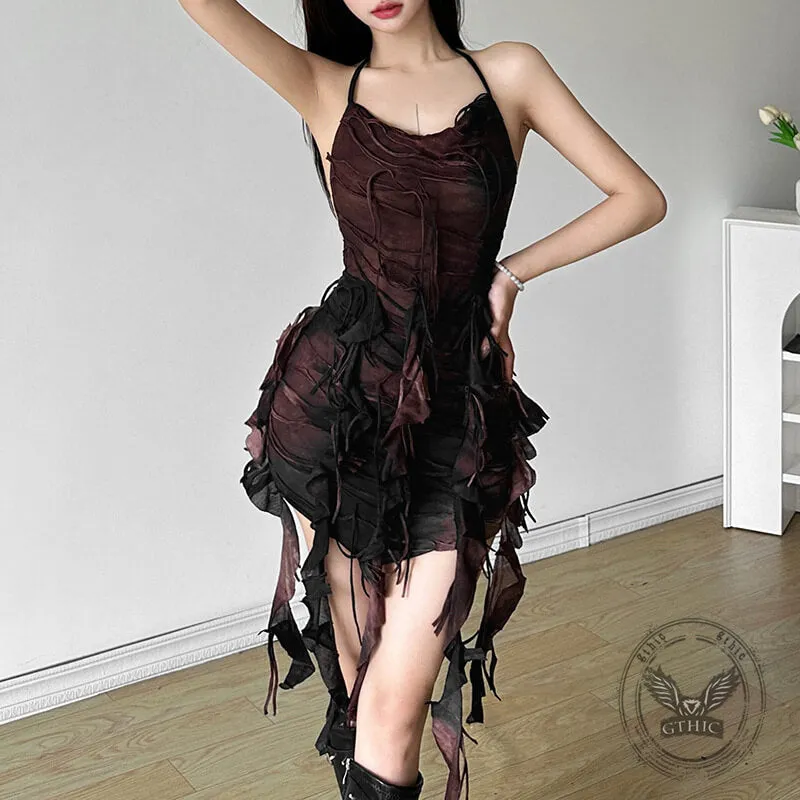 Sexy Ribbon Slim High Waist Halter Neck Backless Dress sold by GTHIC