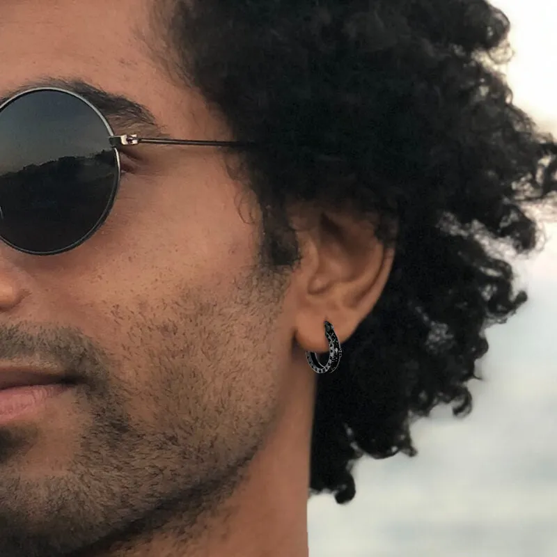 Viking Runes Skull Stainless Steel Punk Earrings sold by GTHIC product image thumbnail 2