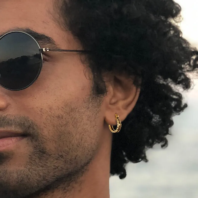 Viking Runes Skull Stainless Steel Punk Earrings sold by GTHIC product image thumbnail 3