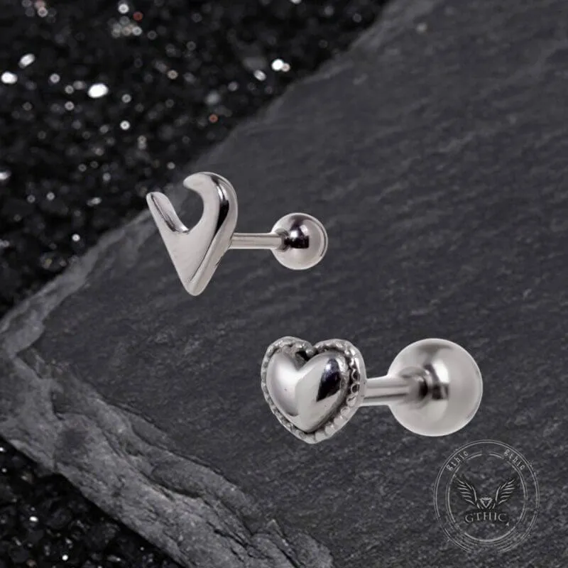Punk Multi-Style Skull Heart Stainless Steel Earrings Set sold by GTHIC product image thumbnail 2