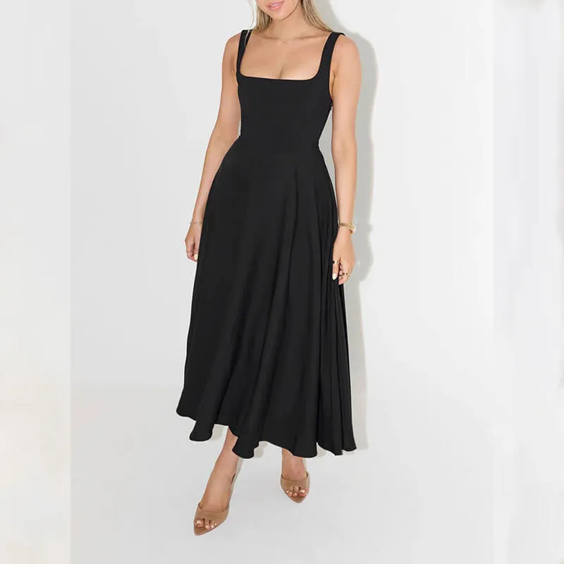 Simple Solid Color Slim-Fit Open-Back Party Dress sold by GTHIC product image thumbnail 5