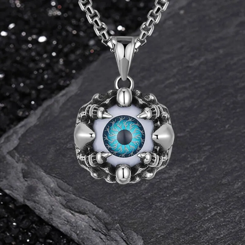 Punk Hiphop Evil Eye Stainless Steel Skull Pendant sold by GTHIC