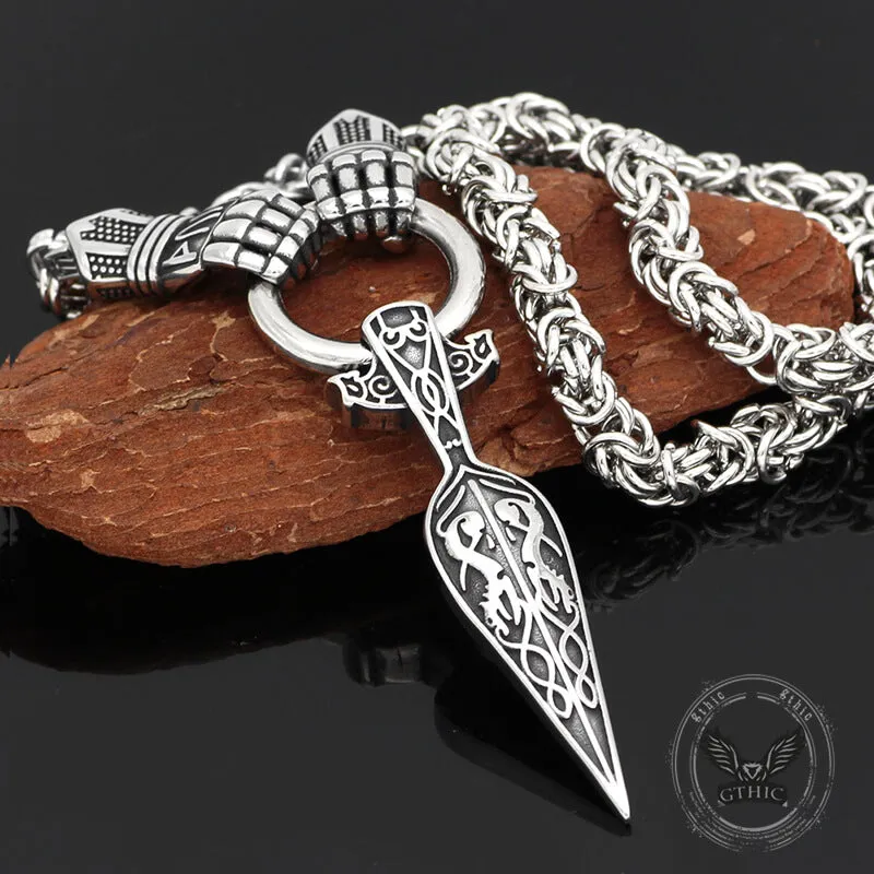 Norse Mjolnir Rune Sword stainless steel Viking Pendant sold by GTHIC product image thumbnail 5