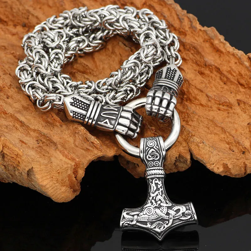 Norse Mjolnir Rune Sword stainless steel Viking Pendant sold by GTHIC product image thumbnail 2