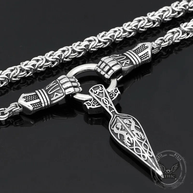 Norse Mjolnir Rune Sword stainless steel Viking Pendant sold by GTHIC product image thumbnail 3