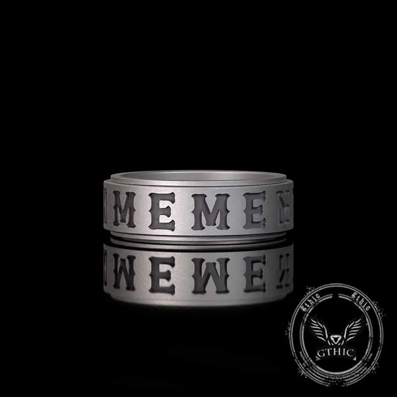 Memento Mori Letters Skull Sterling Silver Ring sold by GTHIC product image thumbnail 3