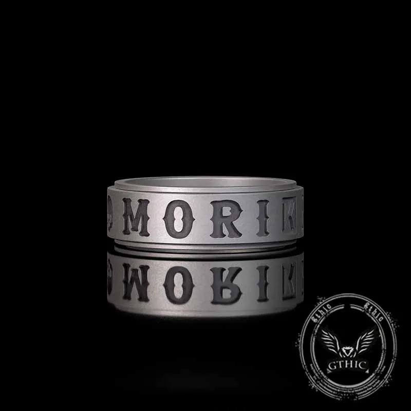 Memento Mori Letters Skull Sterling Silver Ring sold by GTHIC product image thumbnail 5