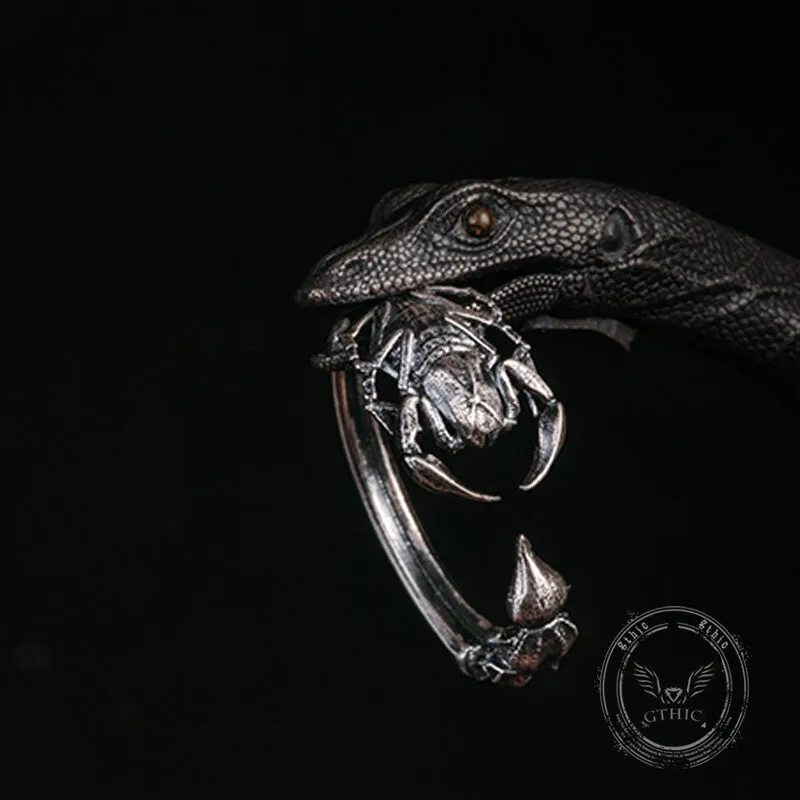 Vintage Scorpion Sterling Silver Animal Open Ring sold by GTHIC