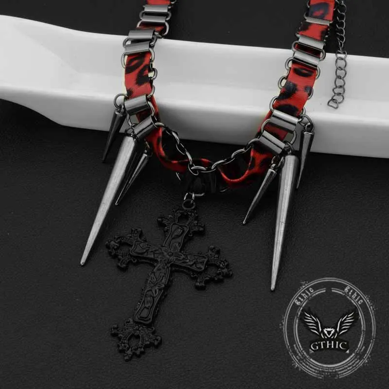 Hip-Hop Cross Rivet Stainless Steel Choker Necklace sold by GTHIC product image thumbnail 5