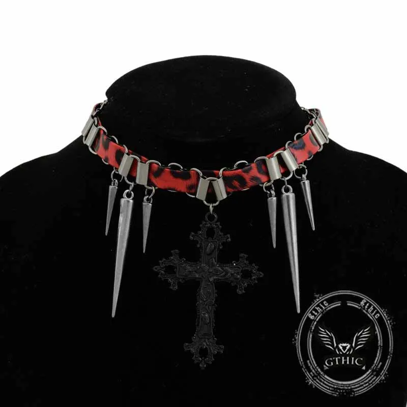 Hip-Hop Cross Rivet Stainless Steel Choker Necklace sold by GTHIC product image thumbnail 3