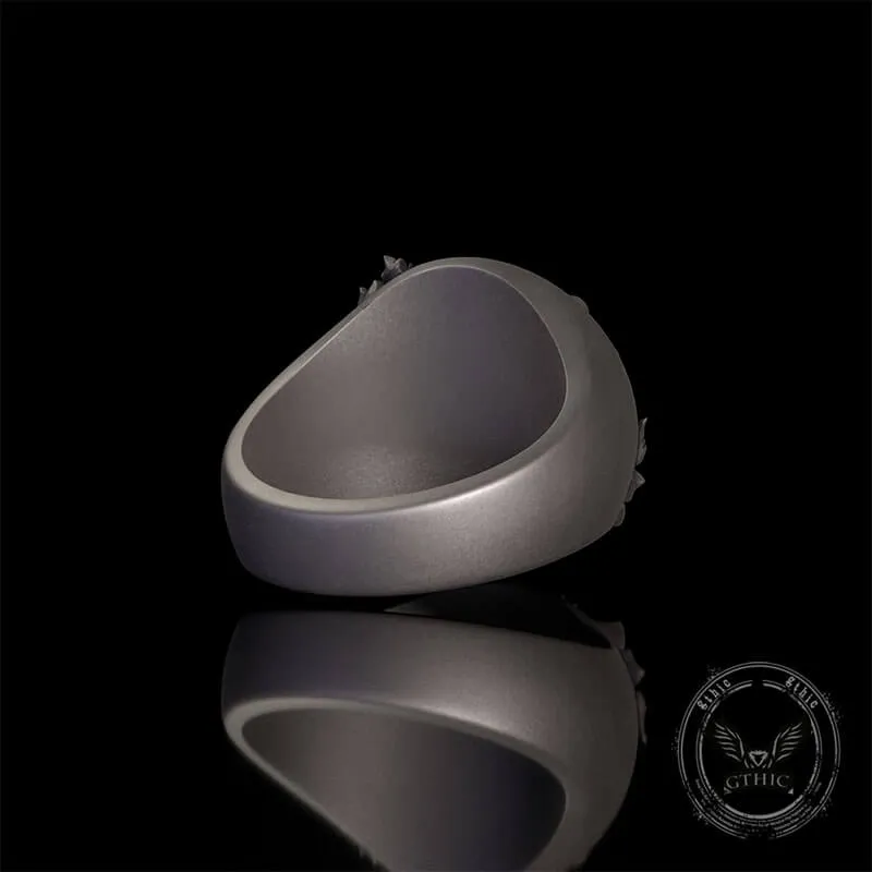 Rose Skull Sterling Silver Gothic Ring sold by GTHIC product image thumbnail 5