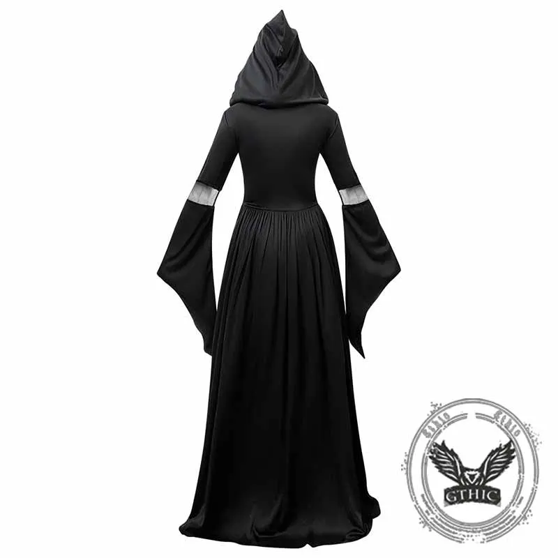 Dark Gothic Hooded Dress Witch Halloween Costume sold by GTHIC product image thumbnail 5