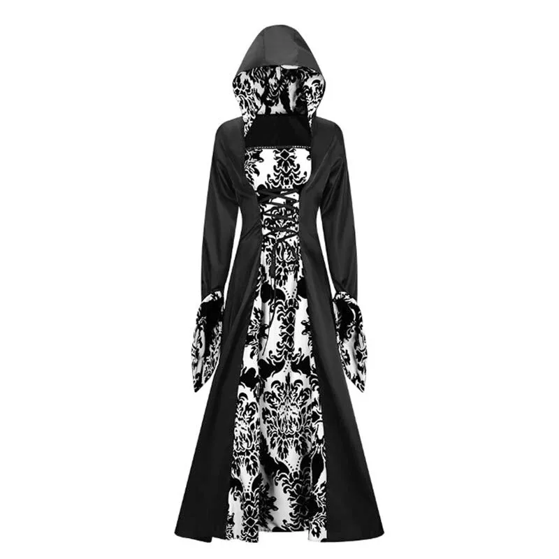 Gothic Print Palace Style Hooded Halloween Dress Costume sold by GTHIC product image thumbnail 3