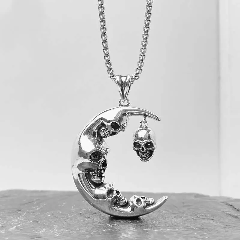 Moon Evil Skull Copper Gothic Pendant sold by GTHIC