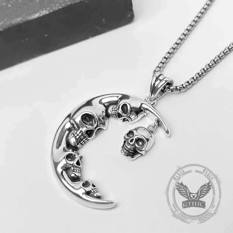 Moon Evil Skull Copper Gothic Pendant sold by GTHIC product image thumbnail 5