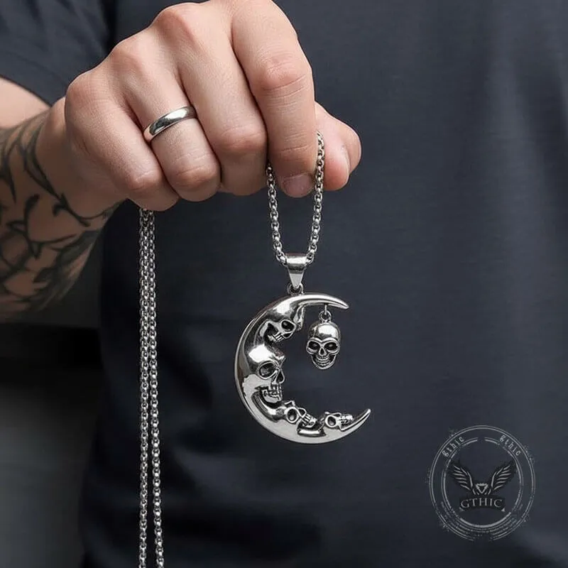 Moon Evil Skull Copper Gothic Pendant sold by GTHIC product image thumbnail 2