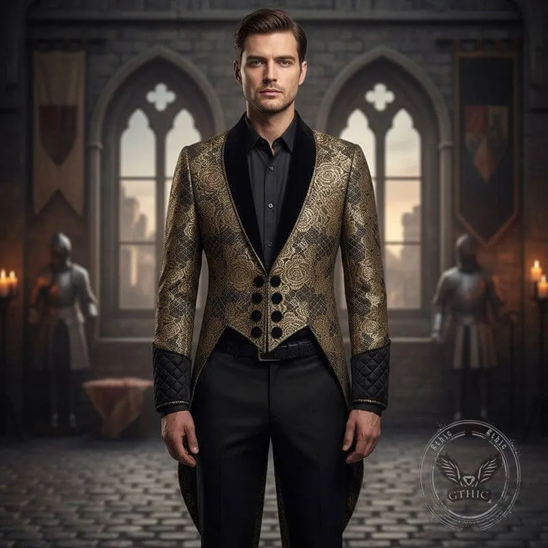 Medieval Gothic Jacquard Waisted Tuxedo Costume sold by GTHIC product image thumbnail 2
