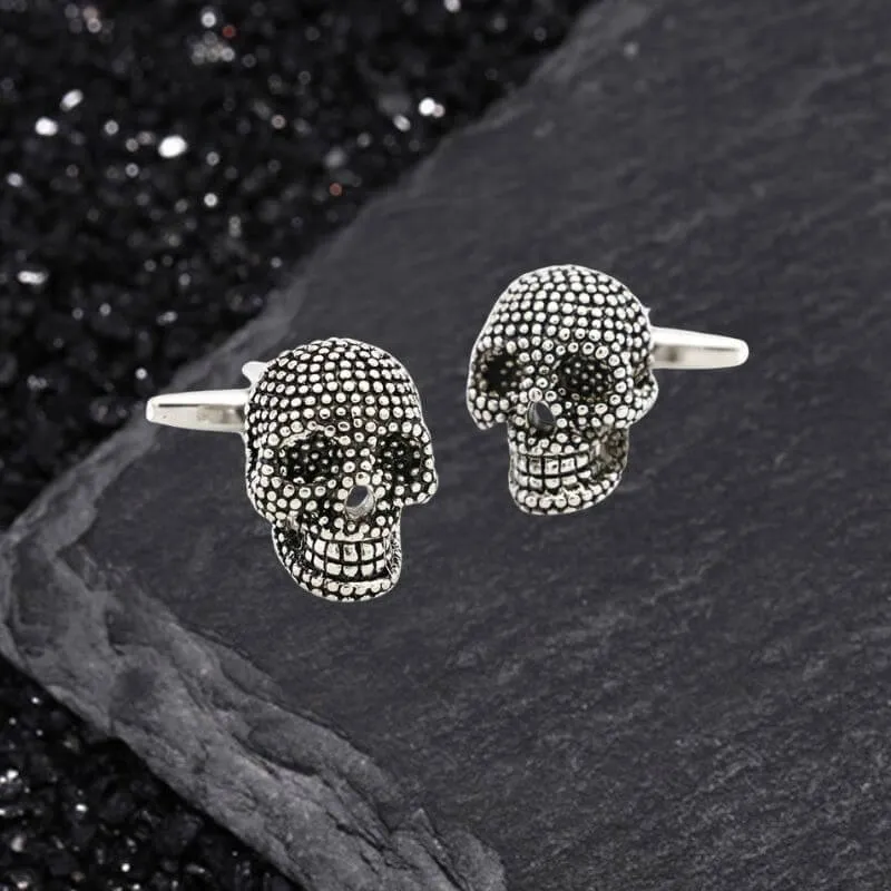Halloween Dense Skull Copper Cufflinks sold by GTHIC