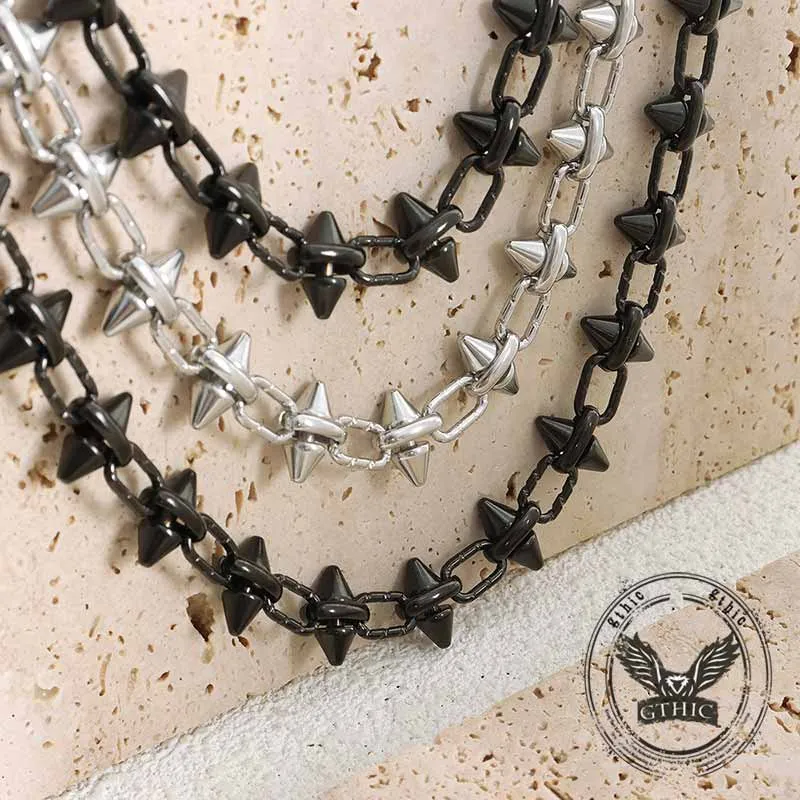 Simple Rhombus Stitching Stainless Steel Necklace sold by GTHIC product image thumbnail 4