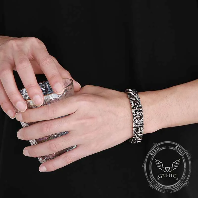 Egyptian Cross Trendy Pattern Stainless Steel Bracelet sold by GTHIC product image thumbnail 2