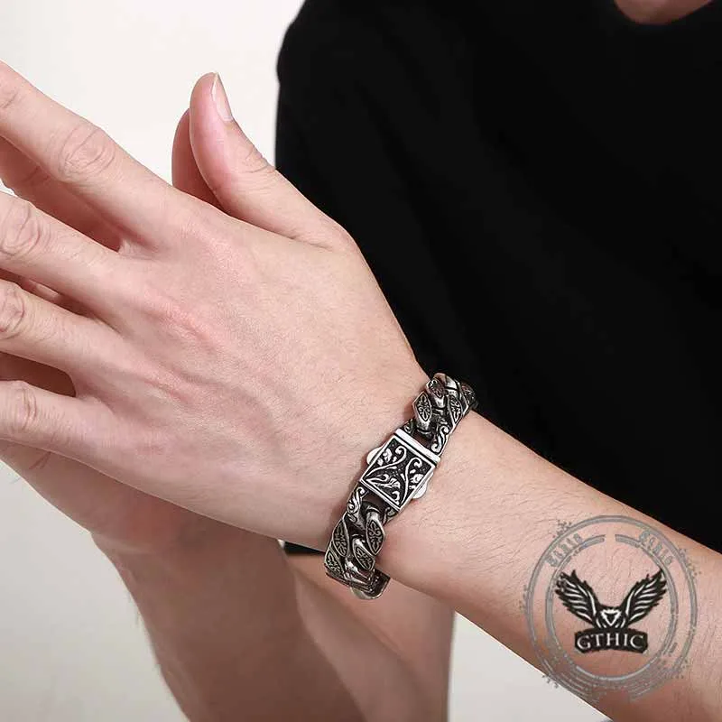 Egyptian Cross Trendy Pattern Stainless Steel Bracelet sold by GTHIC product image thumbnail 3
