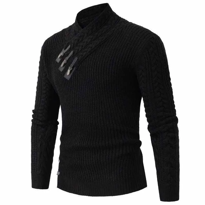 Stylish Slim Half-Turtleneck Pullover Knitted Sweater sold by GTHIC product image thumbnail 4