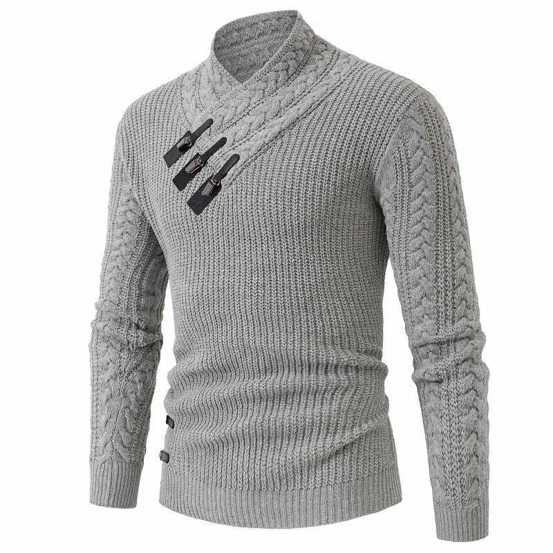 Stylish Slim Half-Turtleneck Pullover Knitted Sweater sold by GTHIC product image thumbnail 2
