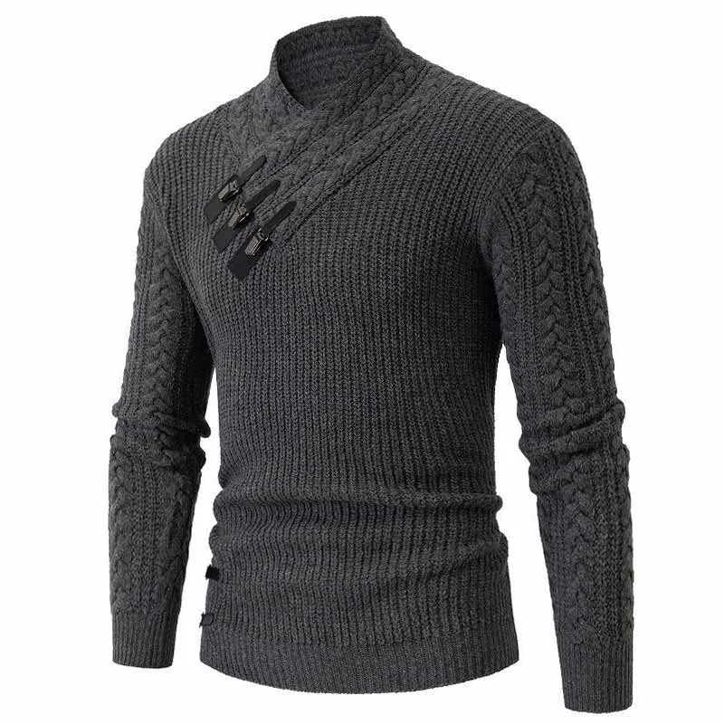 Stylish Slim Half-Turtleneck Pullover Knitted Sweater sold by GTHIC product image thumbnail 3