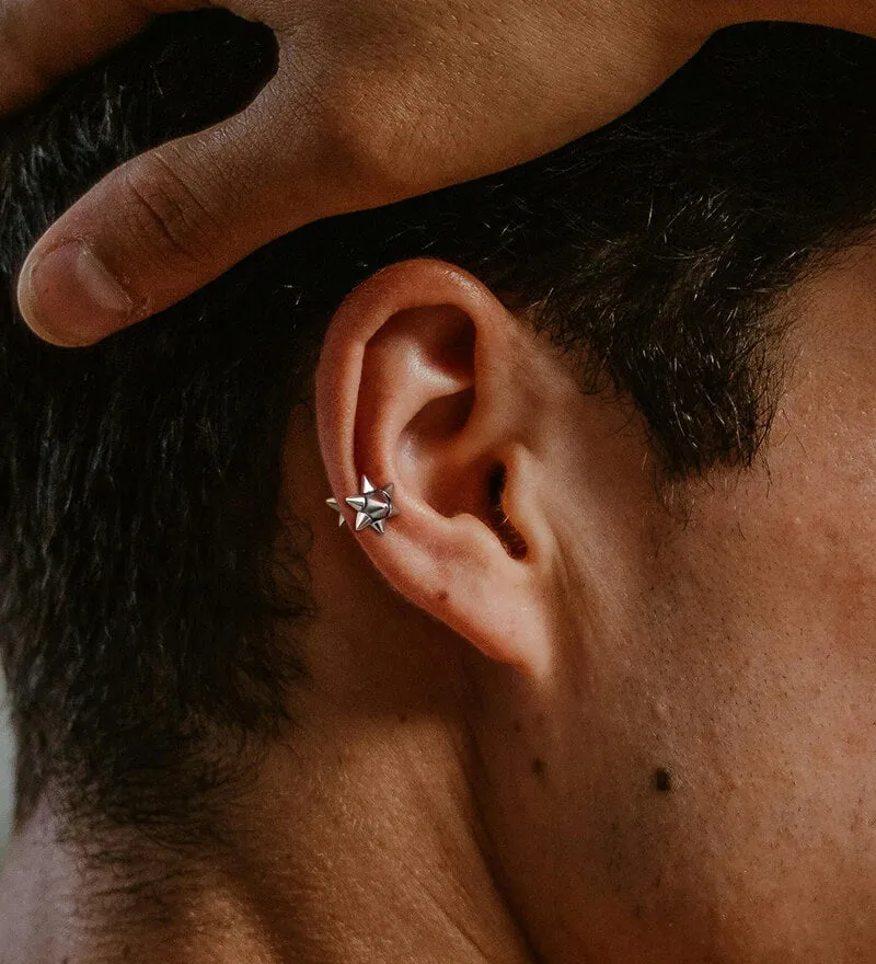 Punk Double-Sided Spiked Stainless Steel Earrings sold by GTHIC product image thumbnail 2