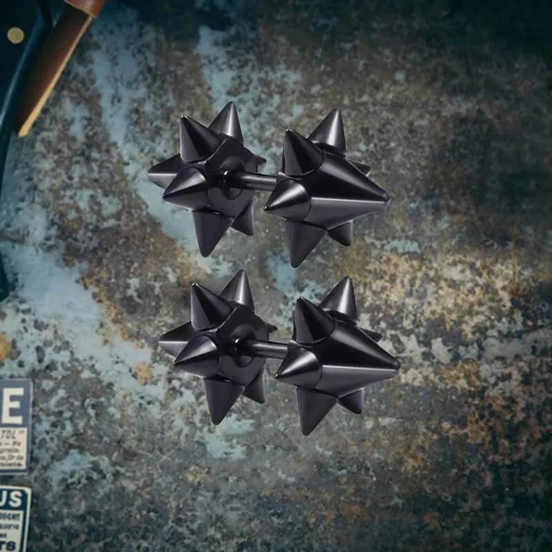 Punk Double-Sided Spiked Stainless Steel Earrings sold by GTHIC product image thumbnail 5